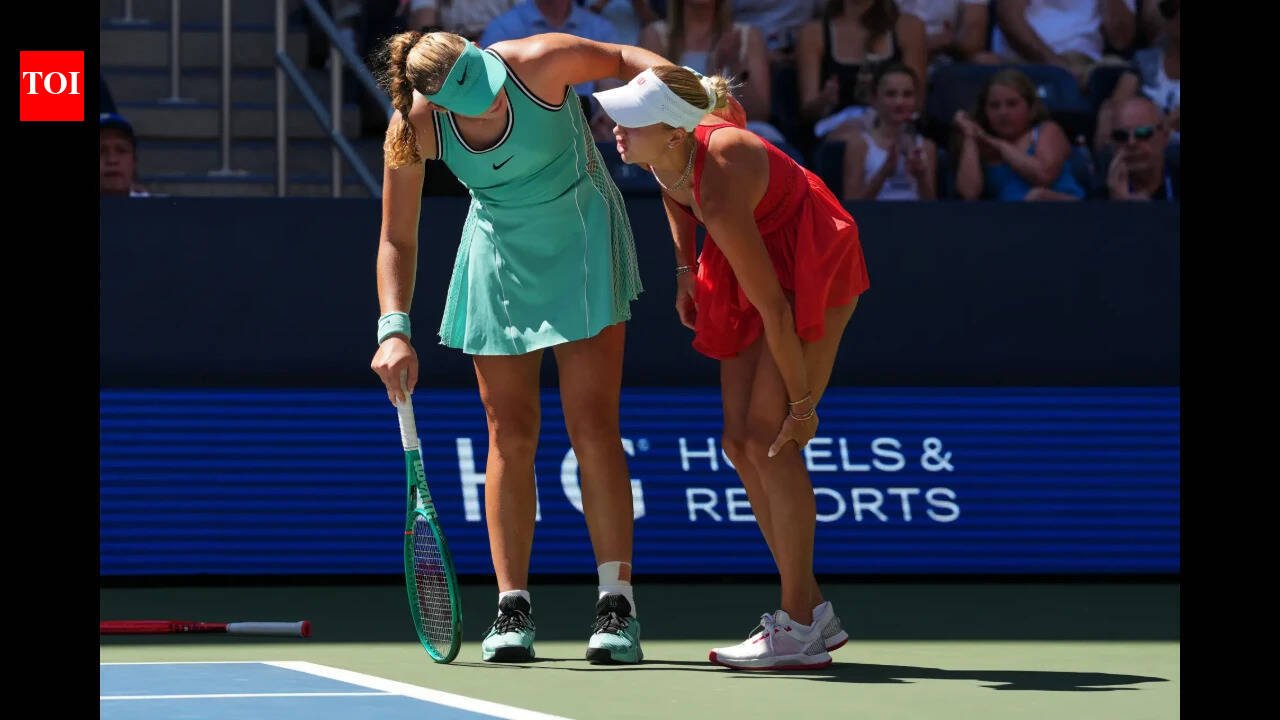 US Open: Andreeva rushes to injured friend Potapova’s aid in touching moment