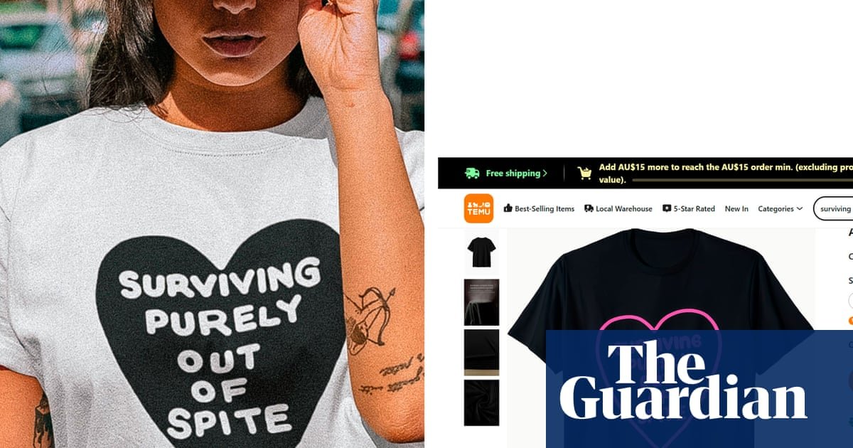‘Brutal’: thousands of T-shirt designs stolen and listed on Temu, Sydney label claims