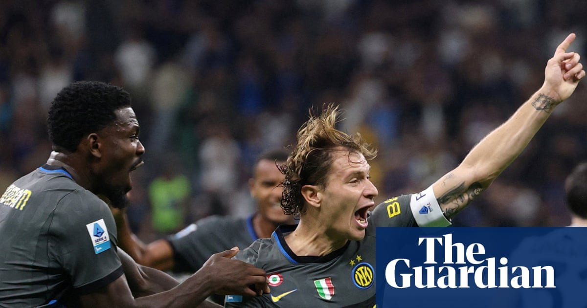 European football: Inter roar back to beat Udinese and join Roma at the top