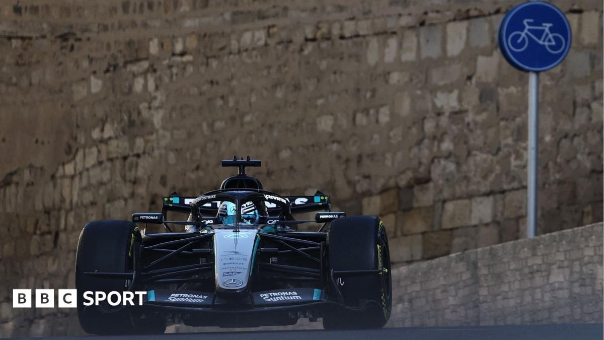 Russell fastest from Antonelli in Baku practice