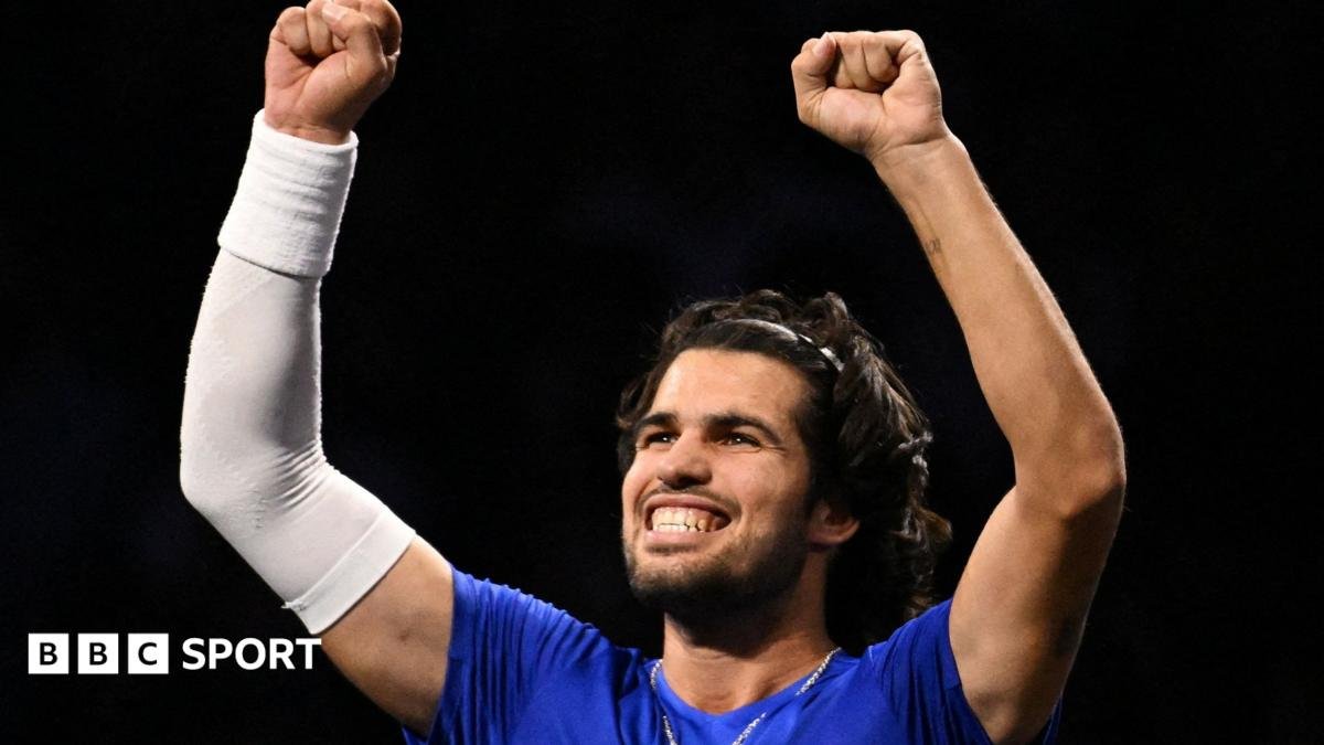 Alcaraz wins after saving match points as Europe lead Laver Cup