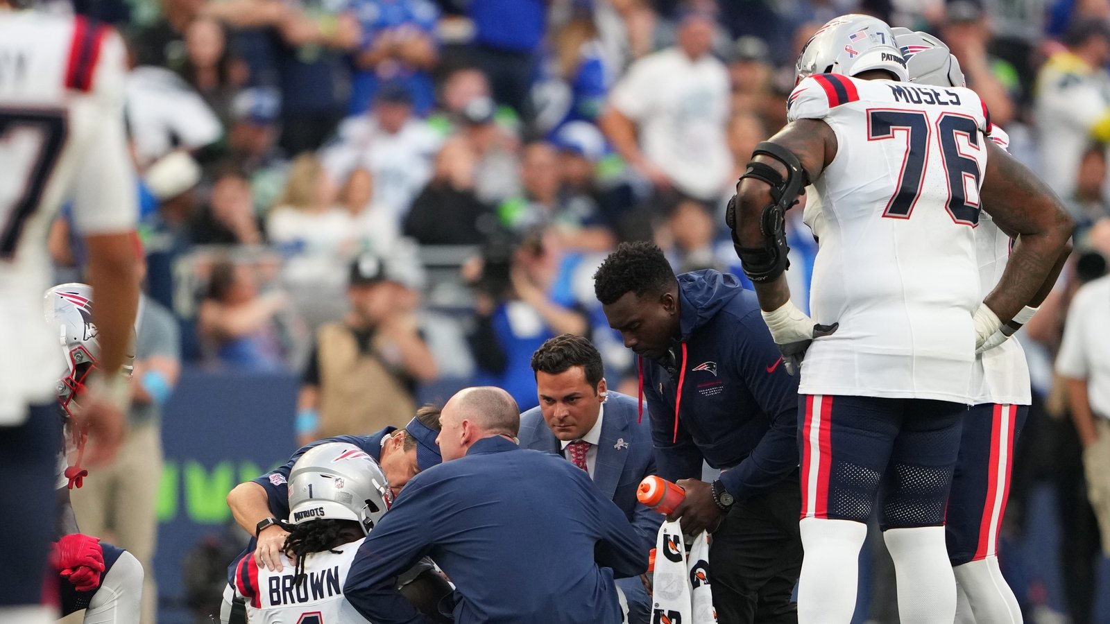 AJ Brown ankle injury update: Will Patriots WR return vs Seahawks? Latest news