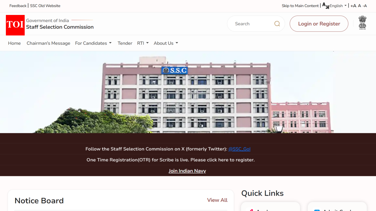 SSC Stenographer Grade C, D exam 2026 dates revised; check city slip, admit card and scribe details