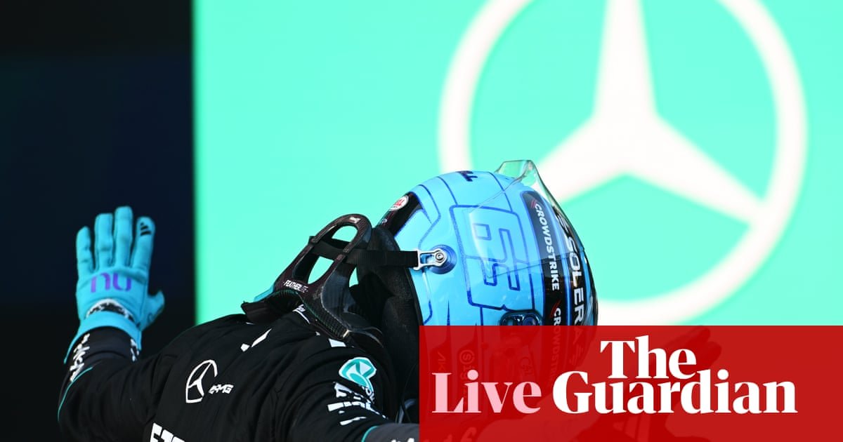Azerbaijan Grand Prix: George Russell holds off Max Verstappen to win – live
