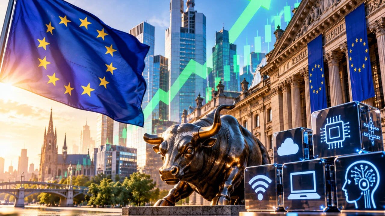 Global Market: European stocks edge higher, tech shares lead gains