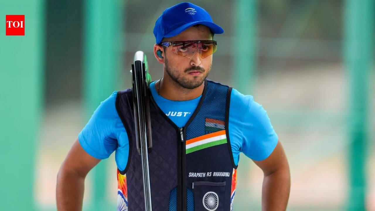 Shapath Bharadwaj survives tense shoot-off to reach trap shooting final at Asian Games