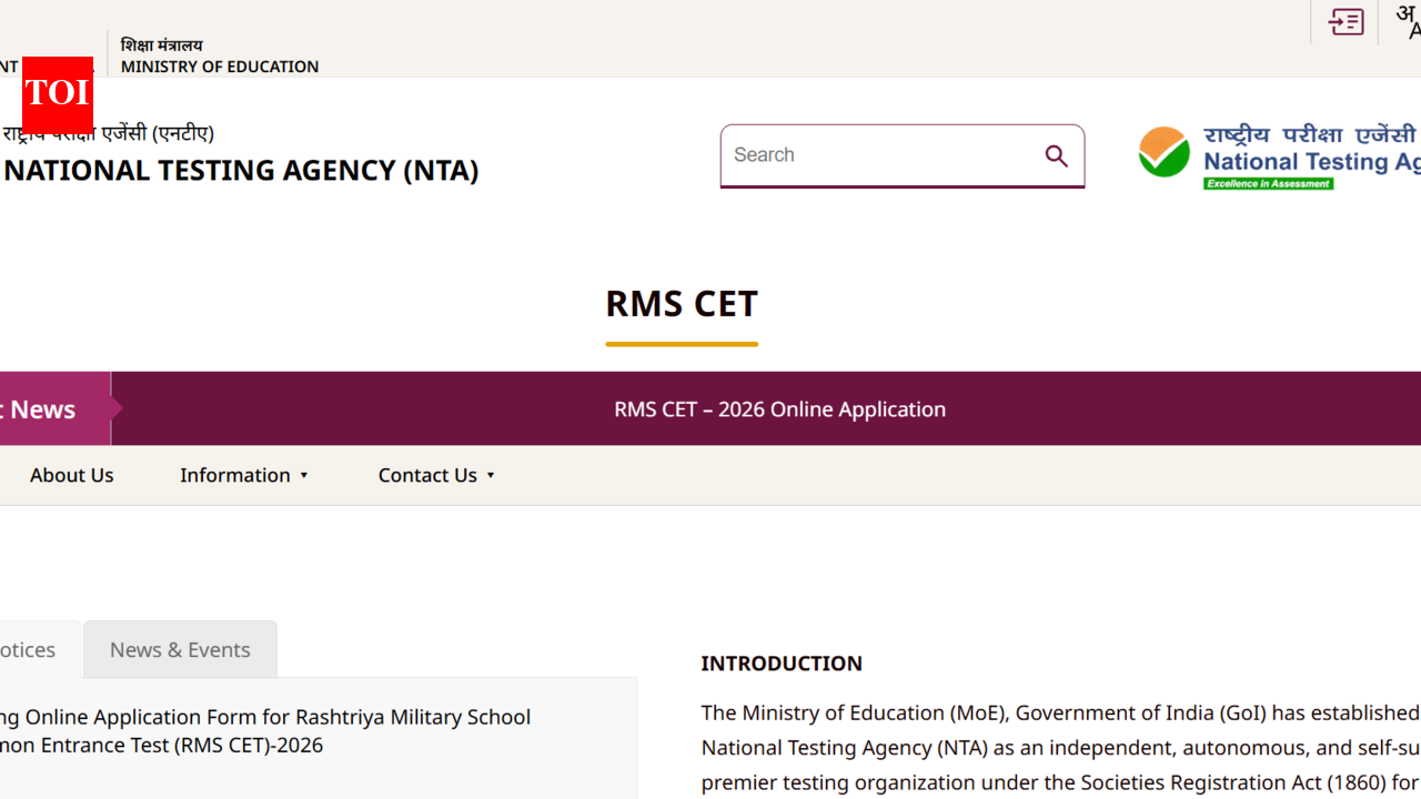 RMS CET 2026: NTA to close application window tomorrow for Class 6, 9 admissions; direct link here