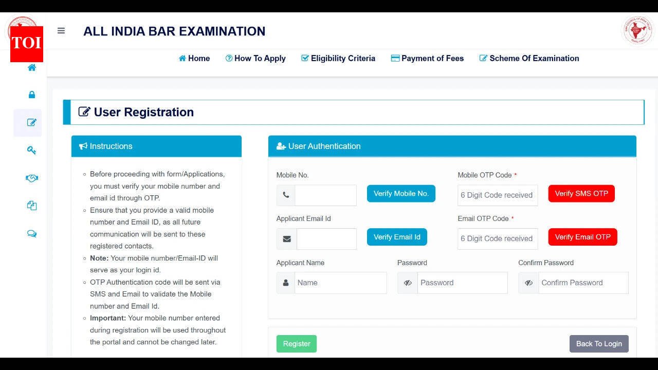 AIBE XXII registration 2026 closes today: Check fee payment deadline, correction window and exam date and other details here