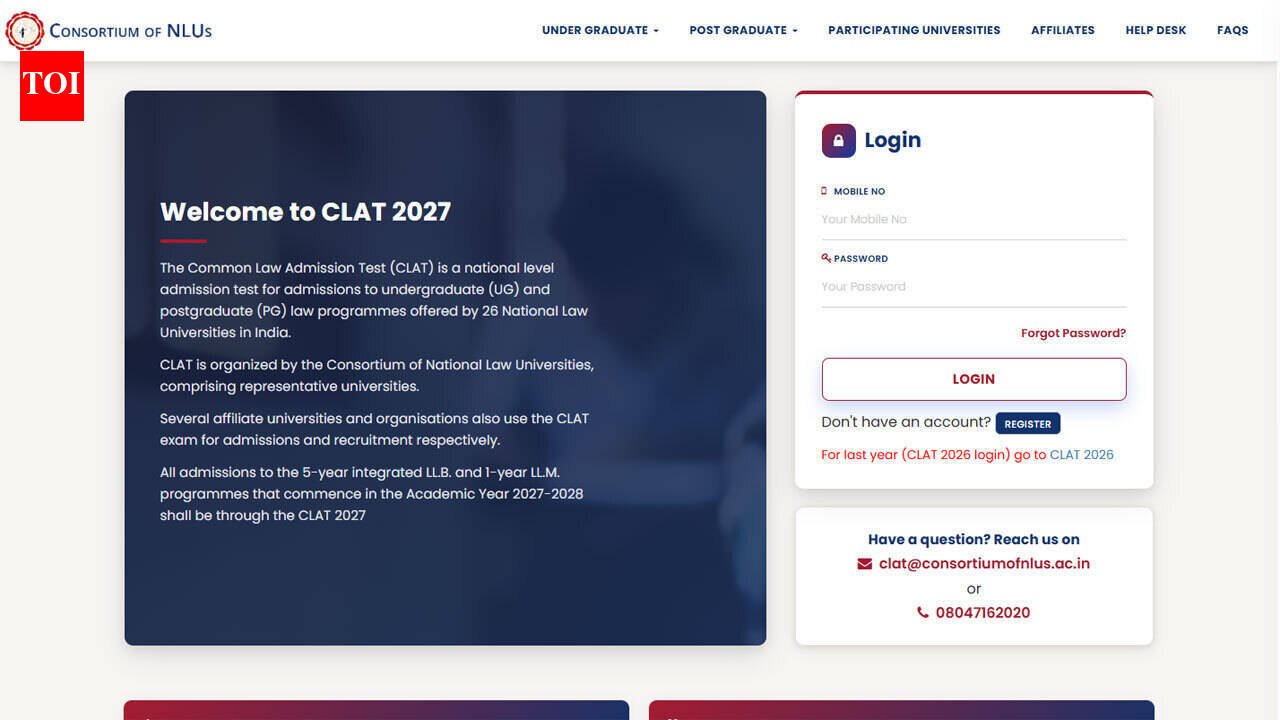 CLAT 2027 registration closes today; check eligibility, exam pattern and direct application link