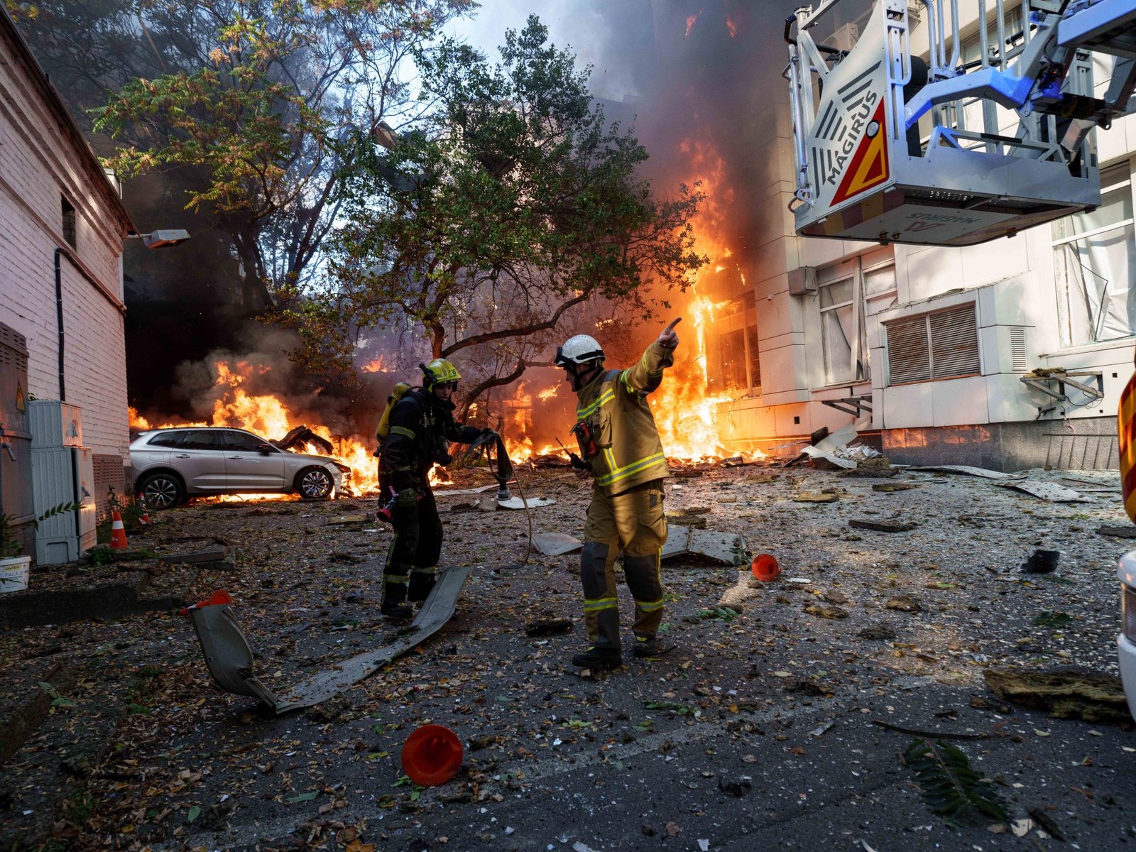 Russian drone hits school in Ukraine’s Kyiv as Moscow presses air assault