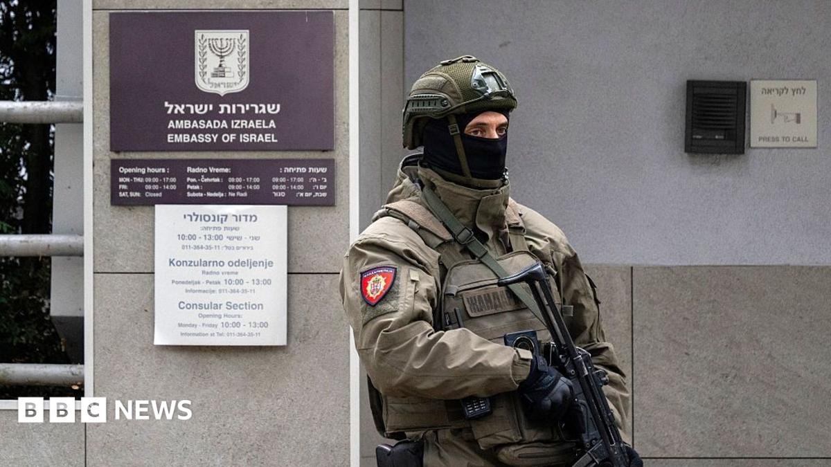 Serbian shot dead after attacking officer outside Israeli embassy, minister says