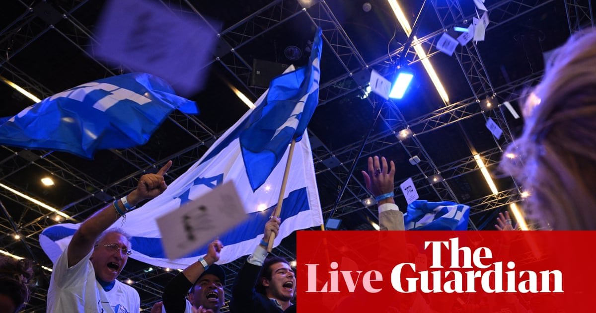 Israel election results live: exit polls point to tie between Netanyahu and Eisenkot blocs