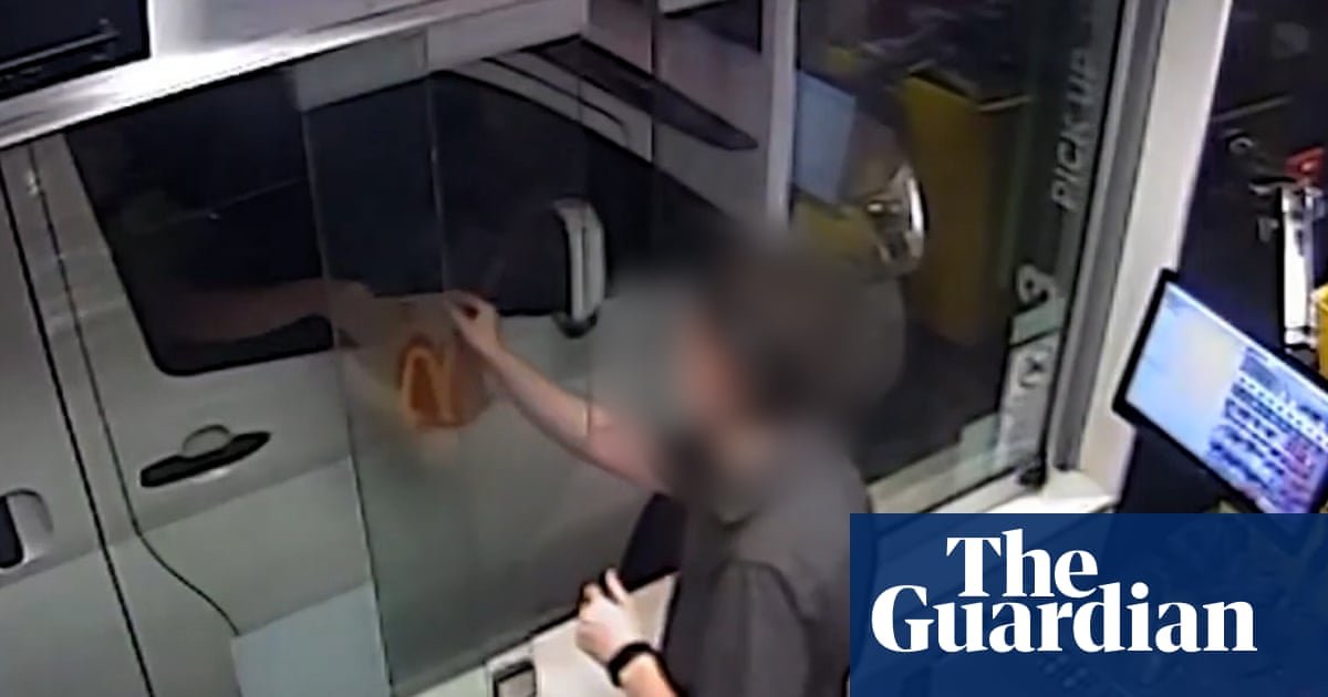 Beau Lamarre-Condon visits McDonald’s drive-thru in van allegedly used to dispose of bodies, in CCTV shown to jury
