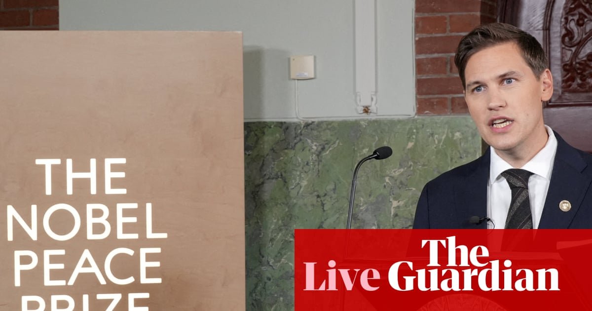Winner of 2026 Nobel peace prize to be announced - live