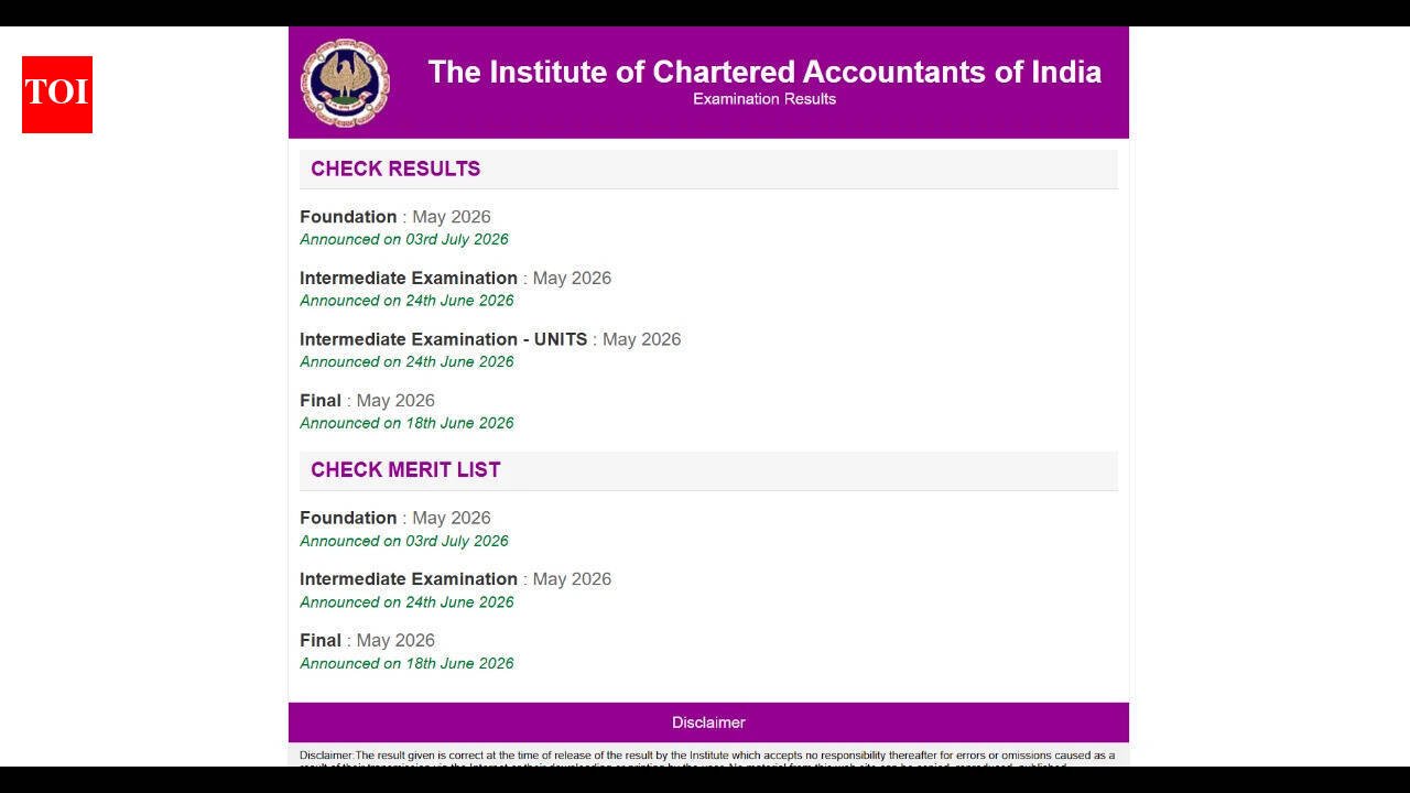 ICAI CA Intermediate September 2026 result likely to be out today: Check scorecard download link, steps and expected time