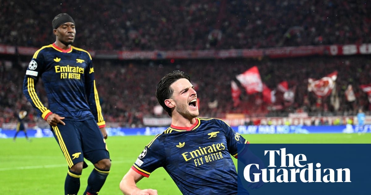 Arsenal’s Declan Rice strikes late to deny Bayern Munich after Harry Kane penalty
