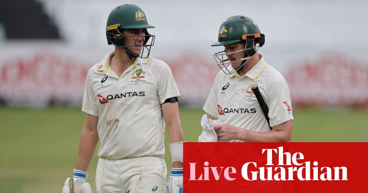 South Africa v Australia: first men’s cricket Test, day two – live