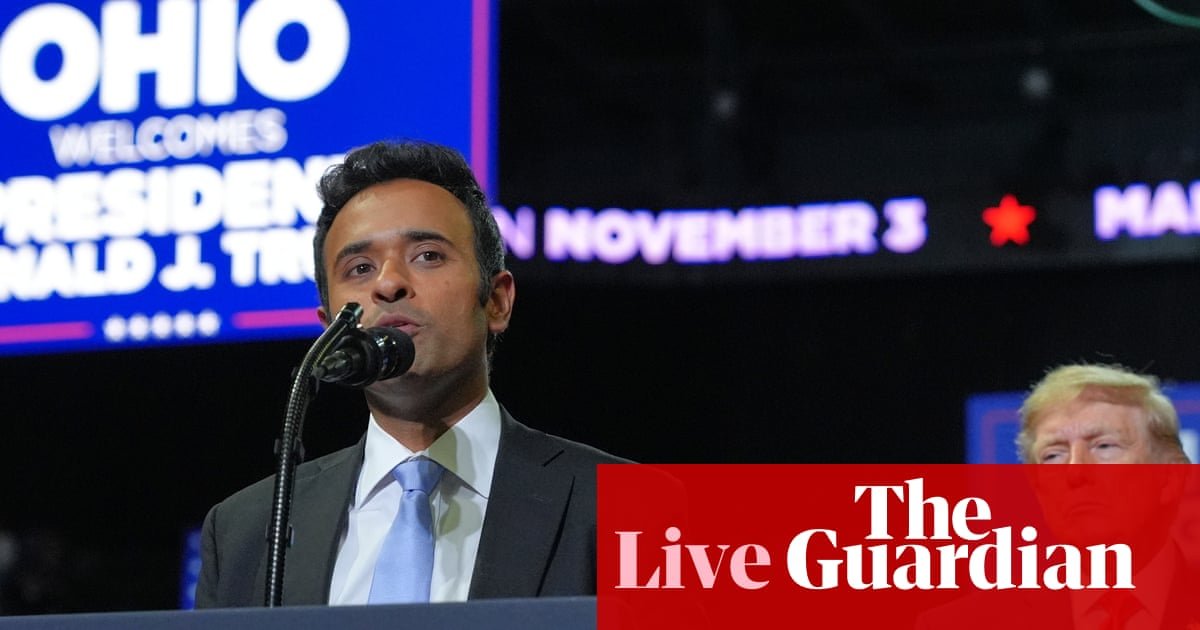 Republican governor of Ohio calls on Vivek Ramaswamy to take down ‘deeply troubling’ campaign ad – US politics live